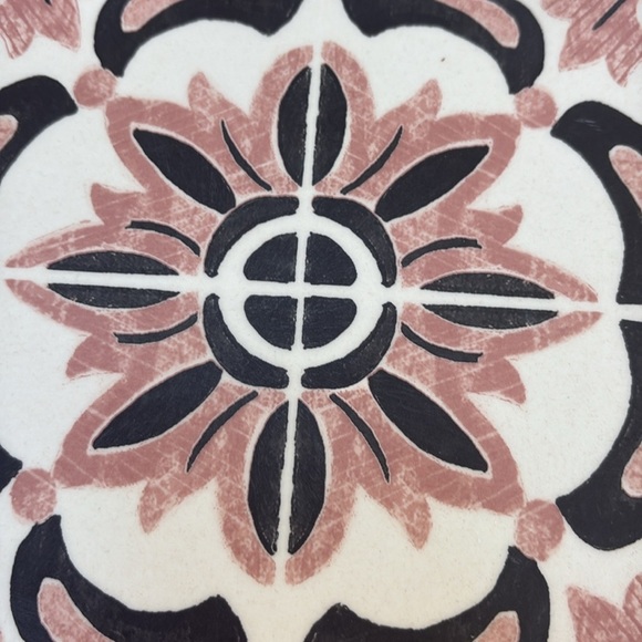 Anthropologie artistic print bamboo Melamine dinner Plates set of 4 / 9 inch - Picture 7 of 8